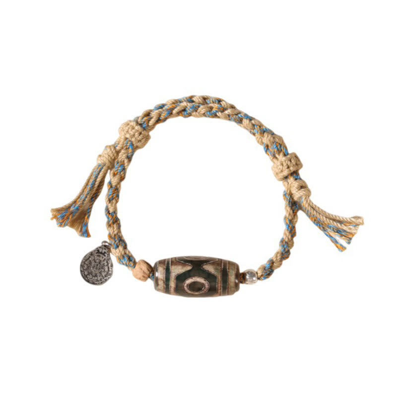 Buddha Stones Handgefertigtes tibetisches Dzi-Perlen-Armband zum Schutz des Reichtums, geflochtene Schnur - image 13