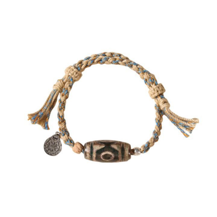Buddha Stones Handgefertigtes tibetisches Dzi-Perlen-Armband zum Schutz des Reichtums, geflochtene Schnur - image 13