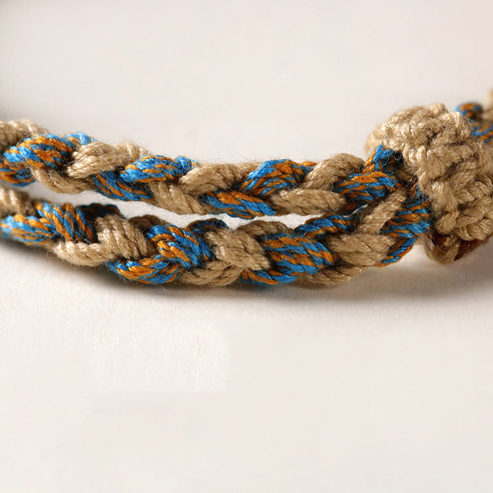 Buddha Stones Handgefertigtes tibetisches Dzi-Perlen-Armband zum Schutz des Reichtums, geflochtene Schnur - image 11