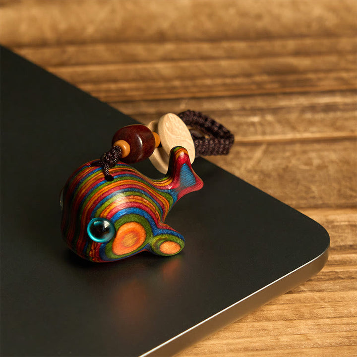 Buddha Stones Regenbogen Eukalyptus Delphin Geschnitzt Positive Schlüssel Kette Telefon Hängende Dekoration - image 9