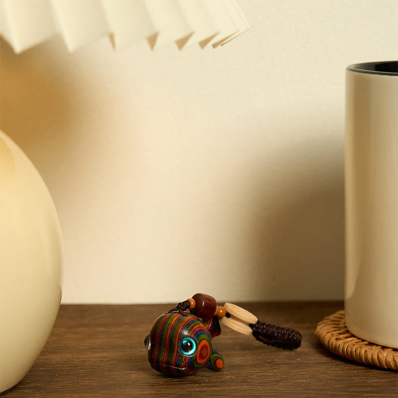 Buddha Stones Regenbogen Eukalyptus Delphin Geschnitzt Positive Schlüssel Kette Telefon Hängende Dekoration - image 8