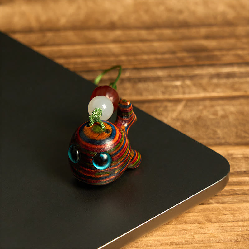 Buddha Stones Regenbogen Eukalyptus Delphin Geschnitzt Positive Schlüssel Kette Telefon Hängende Dekoration - image 14