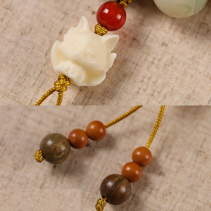 Buddha Stones, Farbverlauf, Bodhi-Samen, Om Mani Padme Hum, geschnitztes Zakiram-Friedensarmband - image 16