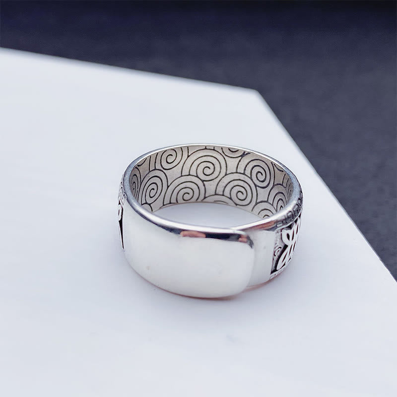 Buddha Stones Om Mani Padme Hum Kupfer Verstellbarer Reichtumsring - image 10