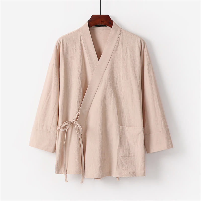 Buddha Stones 2-teiliges Kimono-Set aus Baumwolle mit Schnürung und Taschen für Herren - image 11