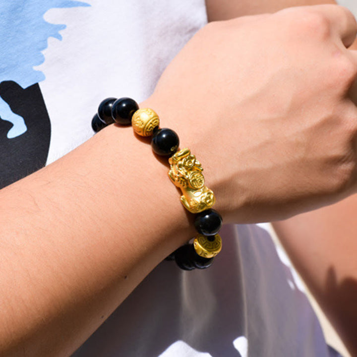 Buddha Stones , Fengshui, Kupfer, Pixiu, Regenbogen-Obsidian-Perlen, Reichtum-Armband - image 28