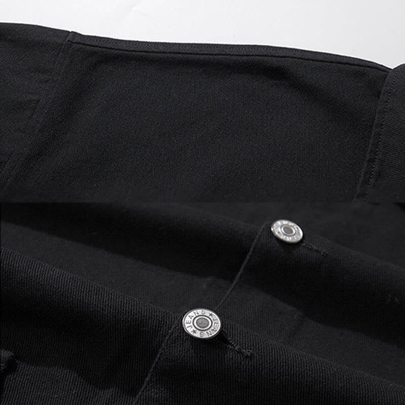 Buddha Stones Langarm-Knopf-Stehkragen-Design Herren-Baumwolljacke mit Taschen - image 5