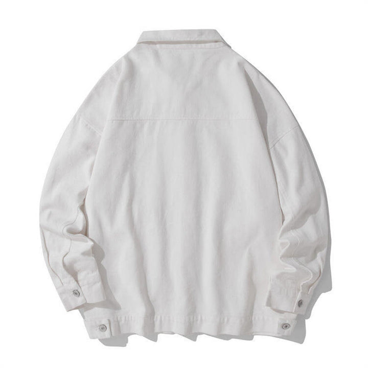 Buddha Stones Langarm-Knopf-Stehkragen-Design Herren-Baumwolljacke mit Taschen - image 8