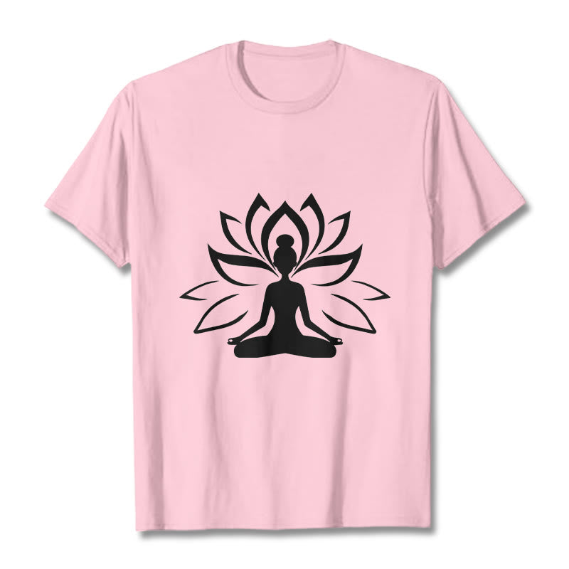 Buddha Stones Lotus Meditieren Person T T-shirt - Hellrosa - 2XL - image 13