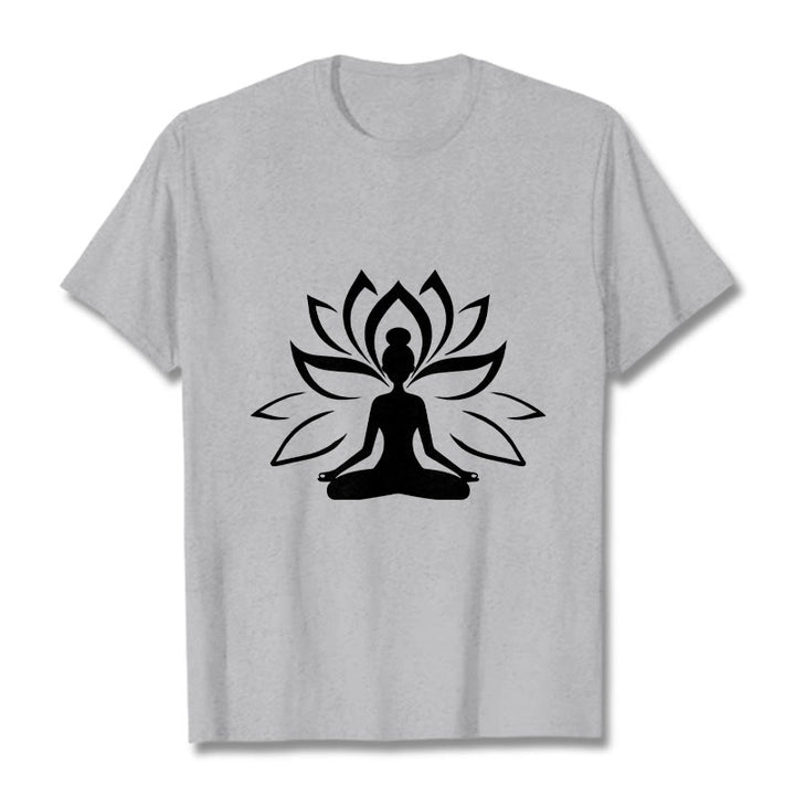 Buddha Stones Lotus Meditieren Person T T-shirt - Hellgrau - 2XL - image 20