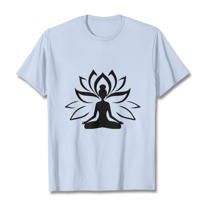 Buddha Stones Lotus Meditieren Person T T-shirt - HellCyan - 2XL - image 19