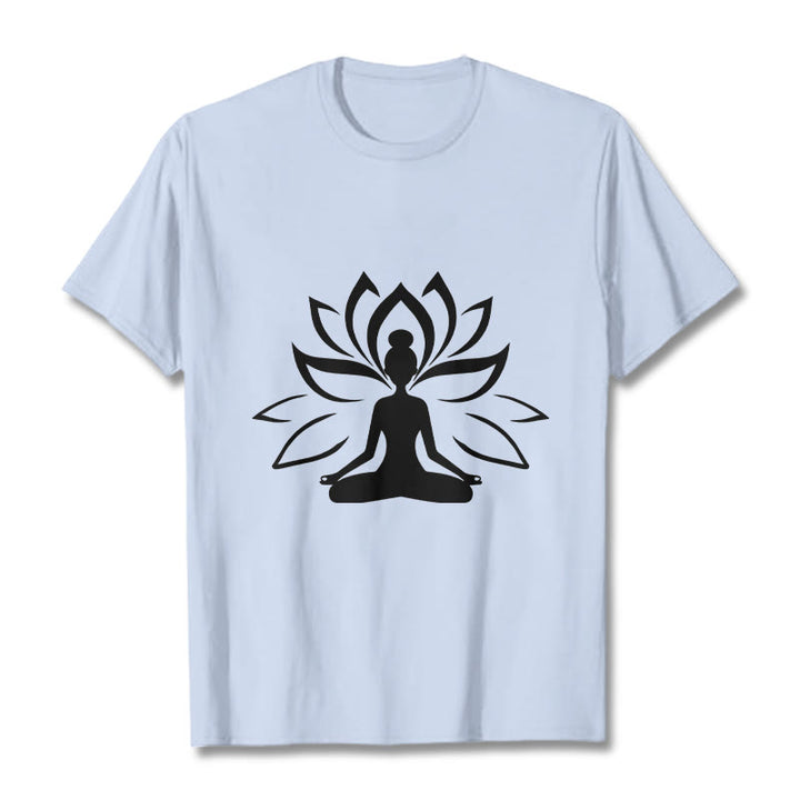 Buddha Stones Lotus Meditieren Person T T-shirt - HellCyan - 2XL - image 19