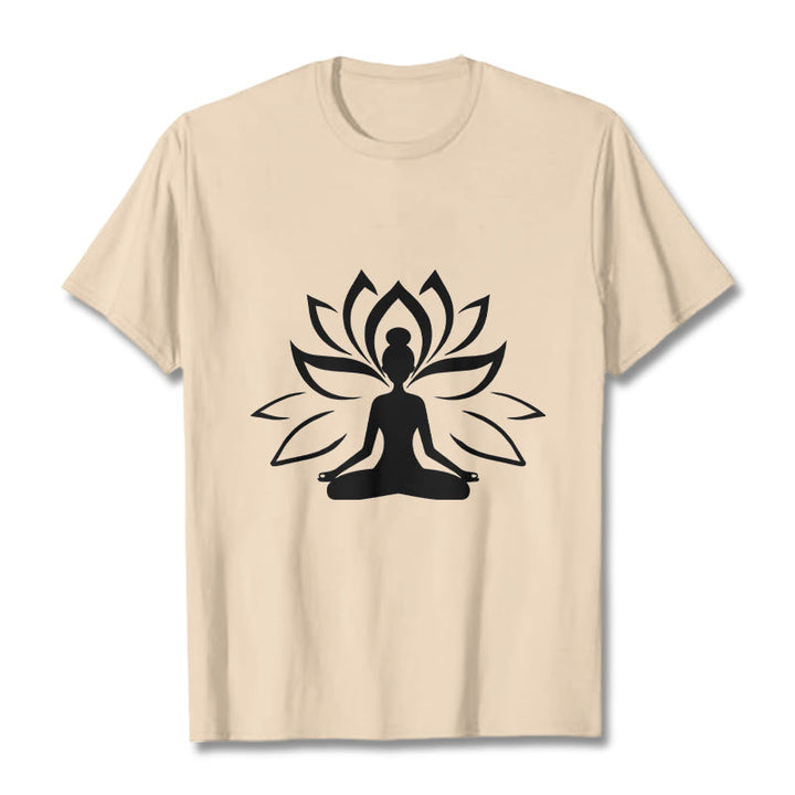 Buddha Stones Lotus Meditieren Person T T-shirt - Bisque - 2XL - image 11