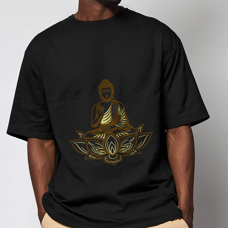 Buddha Stones Buddha Meditieren Im Lotus Tee T-shirt - image 6