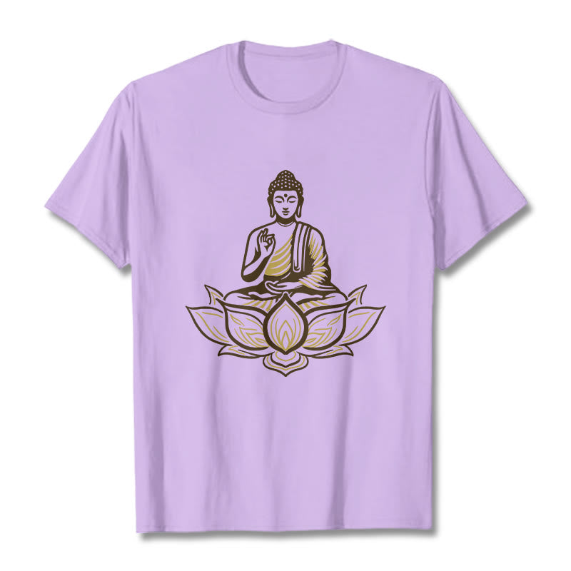 Buddha Stones Buddha Meditieren Im Lotus Tee T-shirt - Pflaume - 2XL - image 17