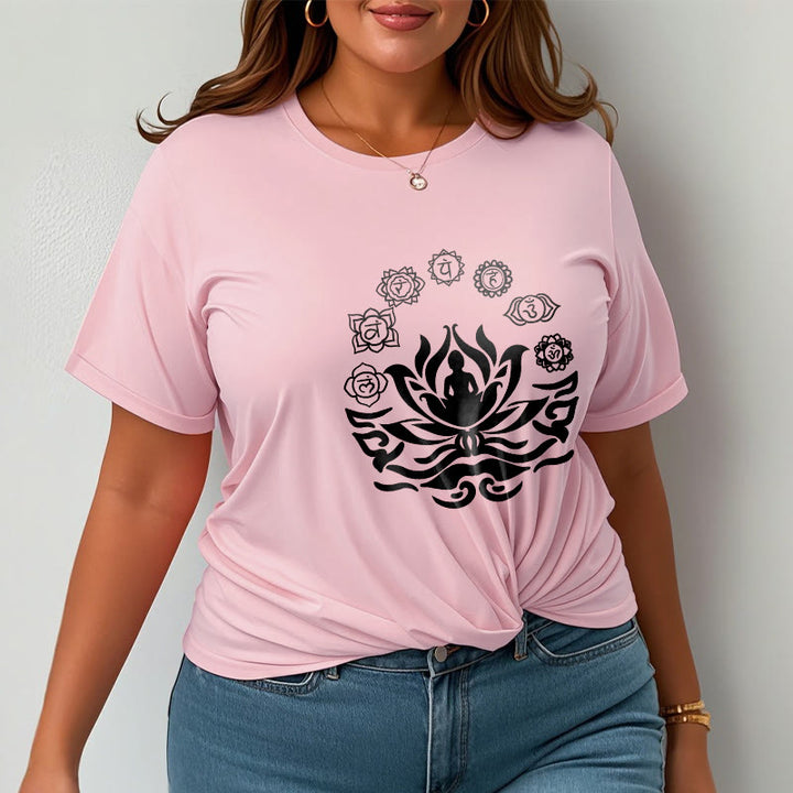 Buddha Stones OM Symbol Sanskrit Mantras Buddha Lotus Blume Design T T-shirt - image 17