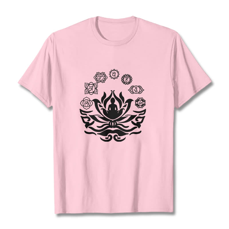 Buddha Stones OM Symbol Sanskrit Mantras Buddha Lotus Blume Design T T-shirt - Hellrosa - 2XL - image 16