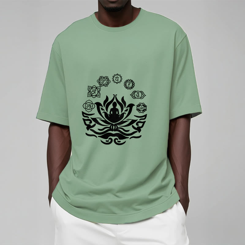 Buddha Stones OM Symbol Sanskrit Mantras Buddha Lotus Blume Design T T-shirt - image 19