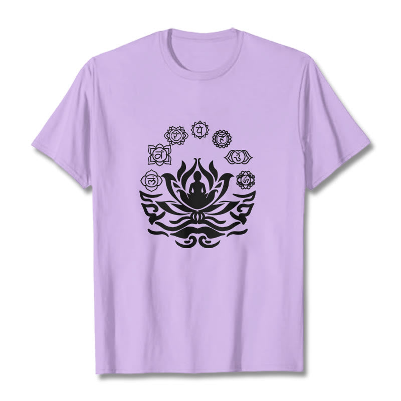Buddha Stones OM Symbol Sanskrit Mantras Buddha Lotus Blume Design T T-shirt - Pflaume - 2XL - image 14