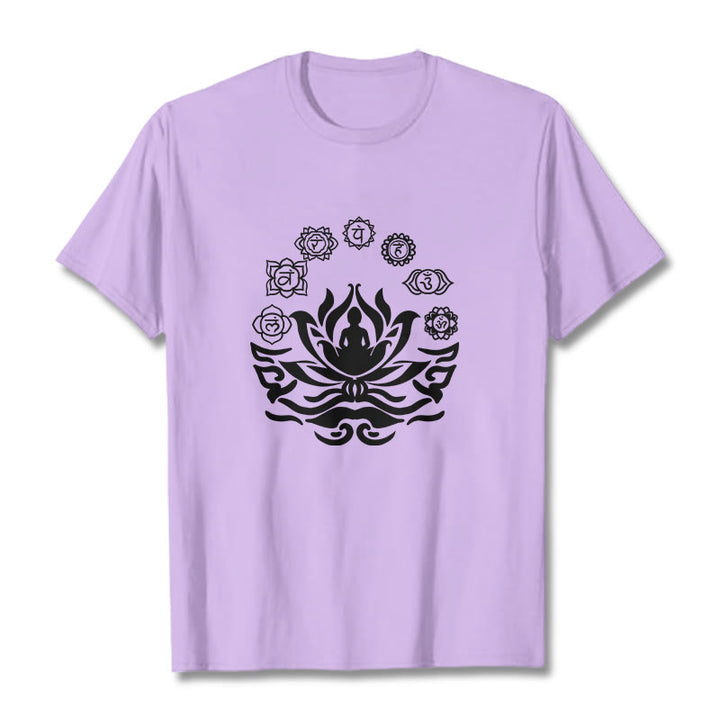 Buddha Stones OM Symbol Sanskrit Mantras Buddha Lotus Blume Design T T-shirt - Pflaume - 2XL - image 14