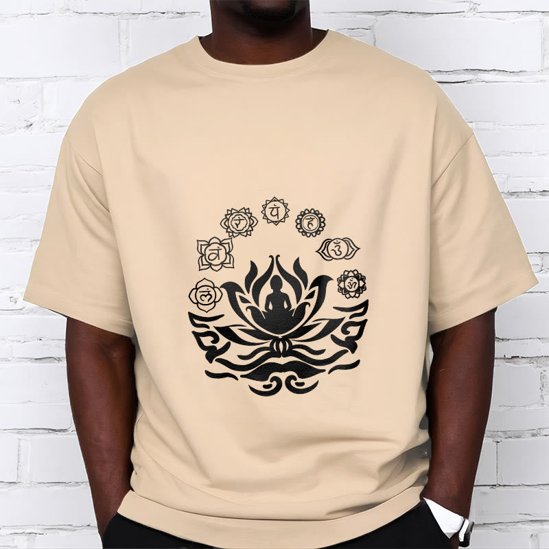 Buddha Stones OM Symbol Sanskrit Mantras Buddha Lotus Blume Design T T-shirt - image 13