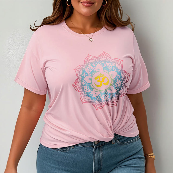 Buddha Stones Lotus-förmigen Mandala OM Symbol Design T T-shirt - image 17