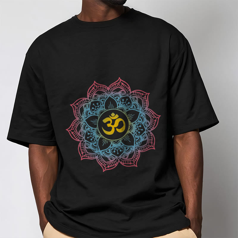 Buddha Stones Lotus-förmigen Mandala OM Symbol Design T T-shirt - image 2