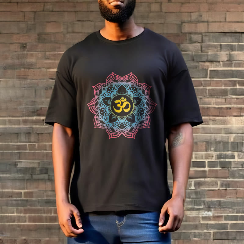 Buddha Stones Lotus-förmigen Mandala OM Symbol Design T T-shirt - image 3