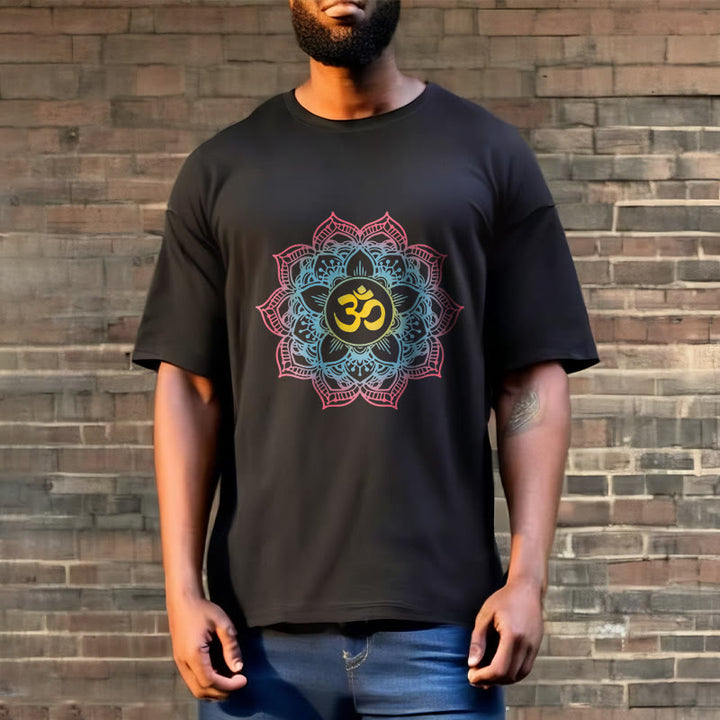 Buddha Stones Lotus-förmigen Mandala OM Symbol Design T T-shirt - image 3