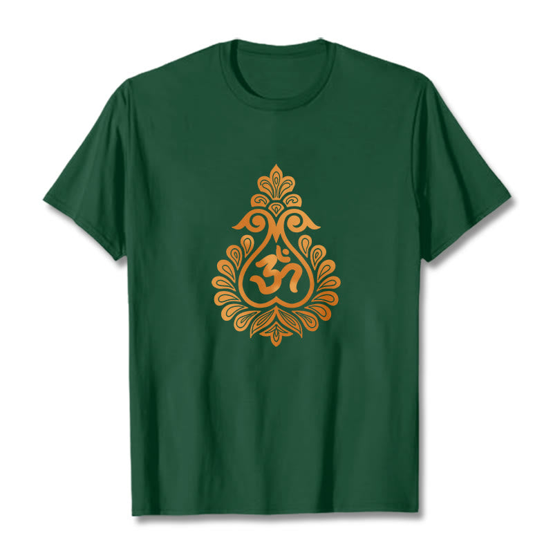 Buddha Stones Kürbis OM Symbol Design T T-shirt - WaldGrün - 2XL - image 9