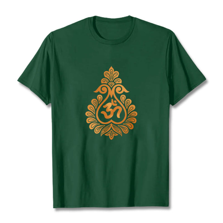 Buddha Stones Kürbis OM Symbol Design T T-shirt - WaldGrün - 2XL - image 9
