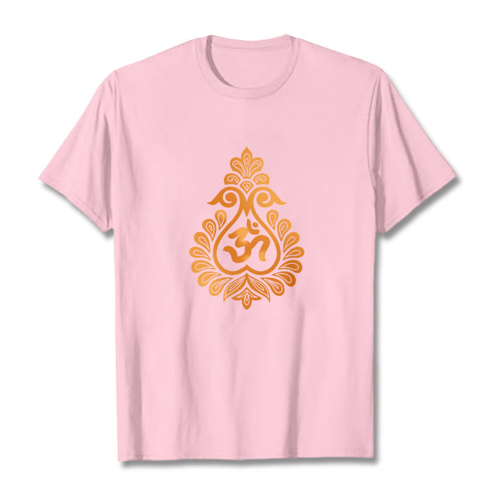 Buddha Stones Kürbis OM Symbol Design T T-shirt - Hellrosa - 2XL - image 16