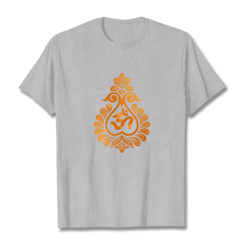 Buddha Stones Kürbis OM Symbol Design T T-shirt - Hellgrau - 2XL - image 20