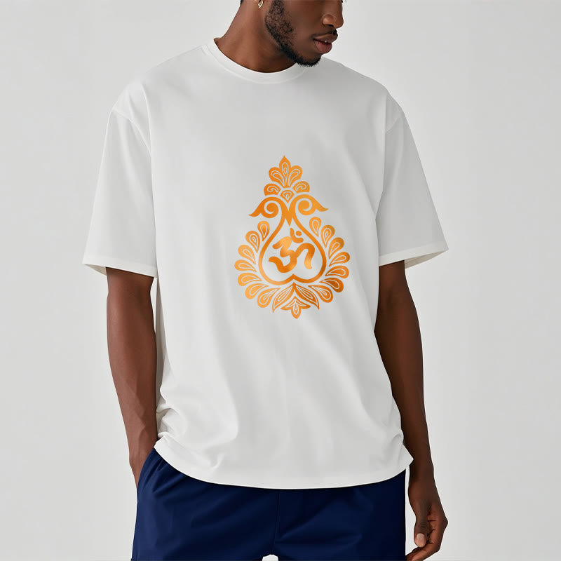 Buddha Stones Kürbis OM Symbol Design T T-shirt - image 2