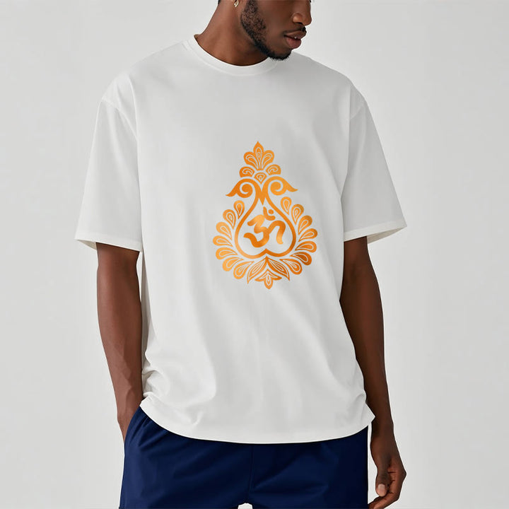 Buddha Stones Kürbis OM Symbol Design T T-shirt - image 2