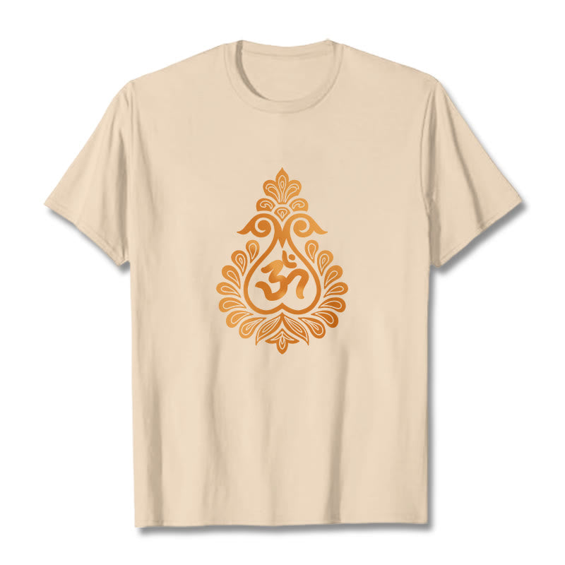 Buddha Stones Kürbis OM Symbol Design T T-shirt - Bisque - 2XL - image 12