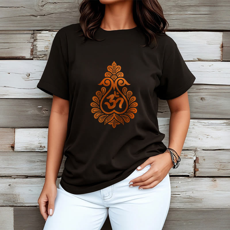 Buddha Stones Kürbis OM Symbol Design T T-shirt - image 8