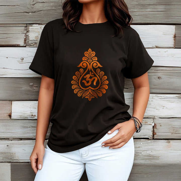 Buddha Stones Kürbis OM Symbol Design T T-shirt - image 8