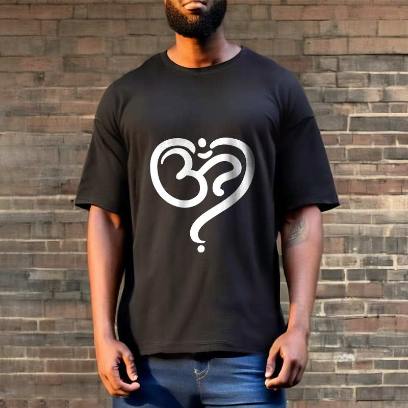 Buddha Stones Liebe Herz OM Symbol Design T T-shirt - image 3