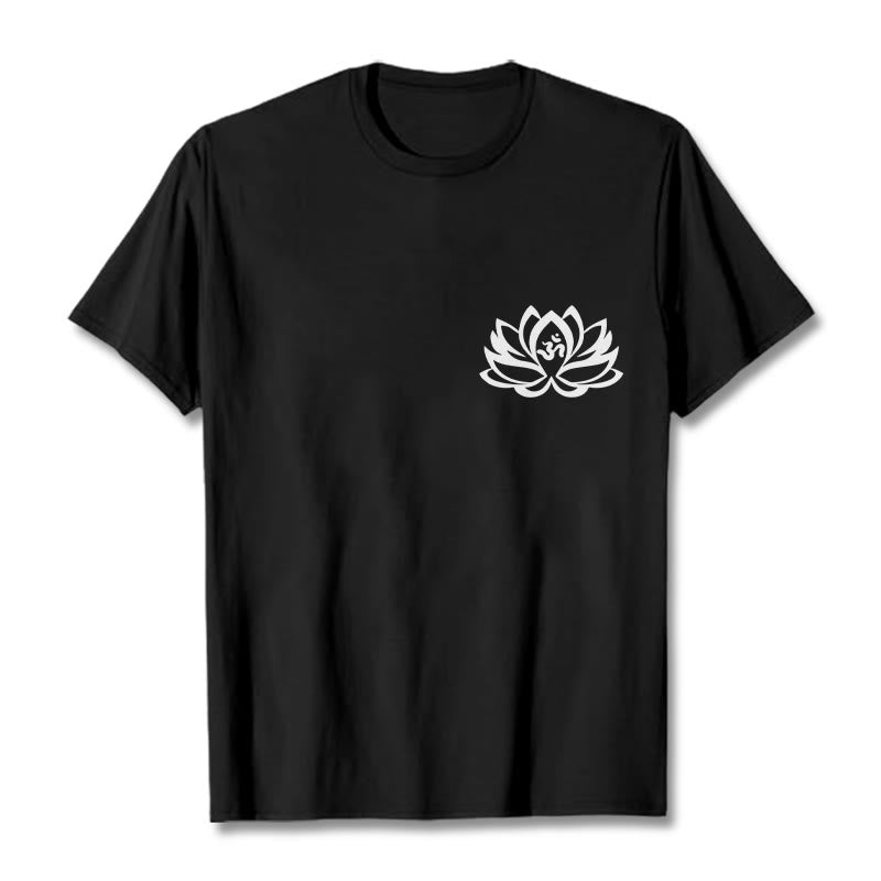 Buddha Stones Lotus Blume OM Symbol Design T T-shirt - Schwarz - 2XL - image 1