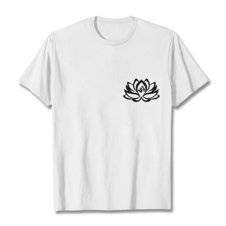 Buddha Stones Lotus Blume OM Symbol Design T T-shirt - Weiß - 2XL - image 8