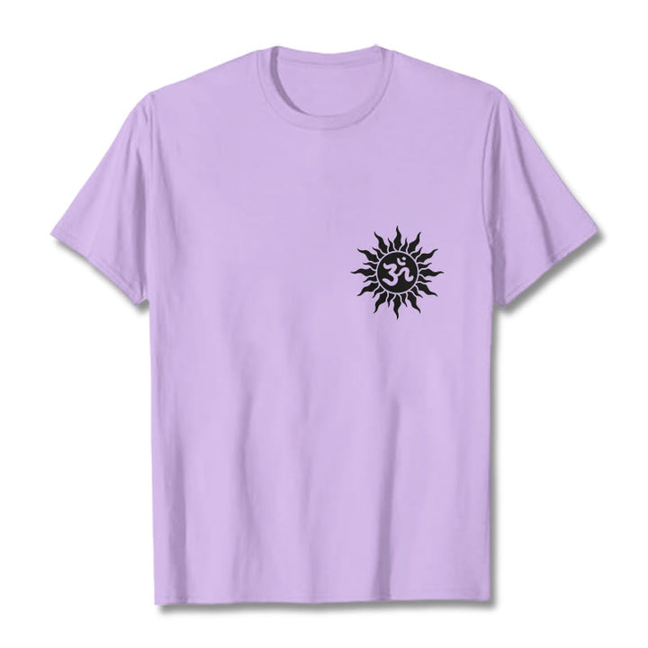 Buddha Stones Sonne OM Symbol Design T T-shirt - Pflaume - 2XL - image 14