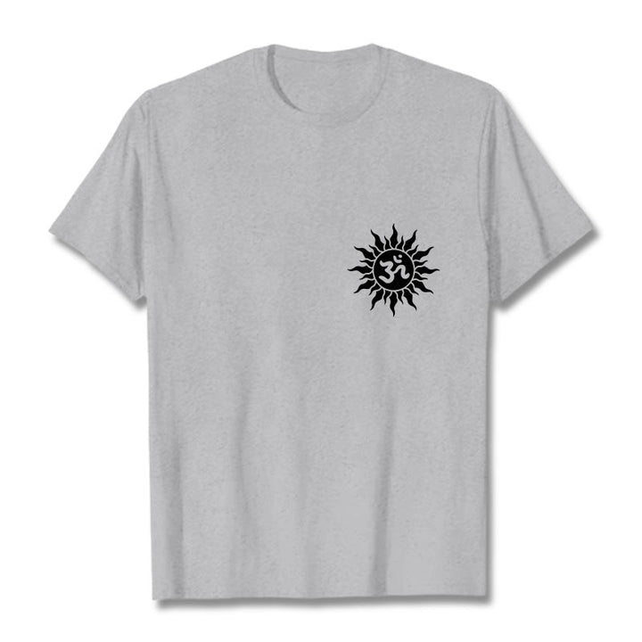 Buddha Stones Sonne OM Symbol Design T T-shirt - Hellgrau - 2XL - image 20