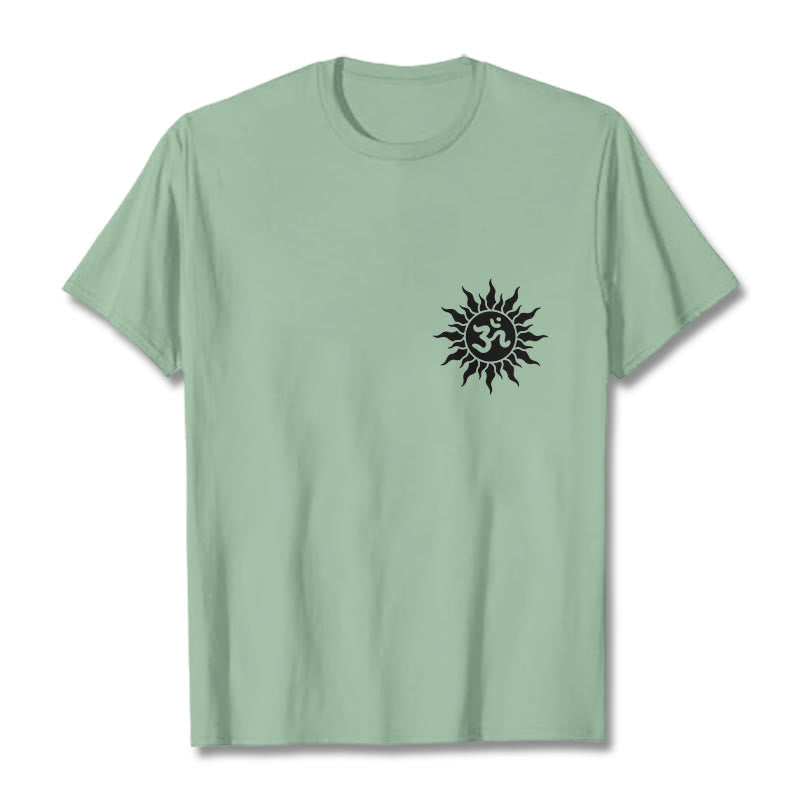 Buddha Stones Sonne OM Symbol Design T T-shirt - Blassgrün - 2XL - image 18