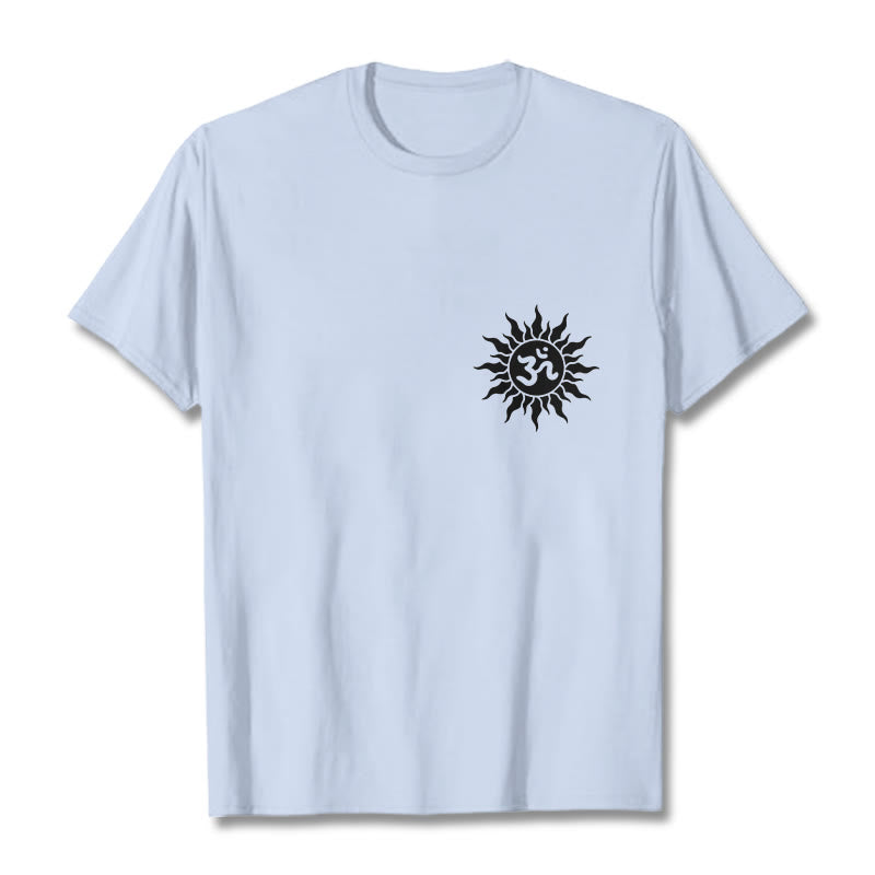 Buddha Stones Sonne OM Symbol Design T T-shirt - HellCyan - 2XL - image 11