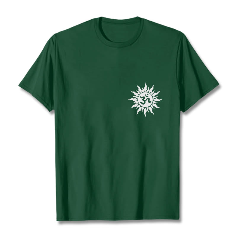 Buddha Stones Sonne OM Symbol Design T T-shirt - WaldGrün - 2XL - image 6
