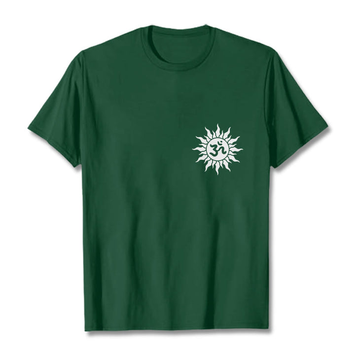 Buddha Stones Sonne OM Symbol Design T T-shirt - WaldGrün - 2XL - image 6