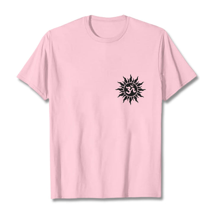 Buddha Stones Sonne OM Symbol Design T T-shirt - Hellrosa - 2XL - image 16