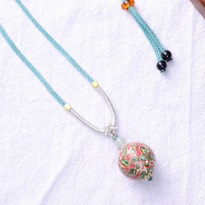 Buddha Stones Ebenholz Holz Bunte Lack Handwerk Perle Ruhe Halskette Anhänger - image 3