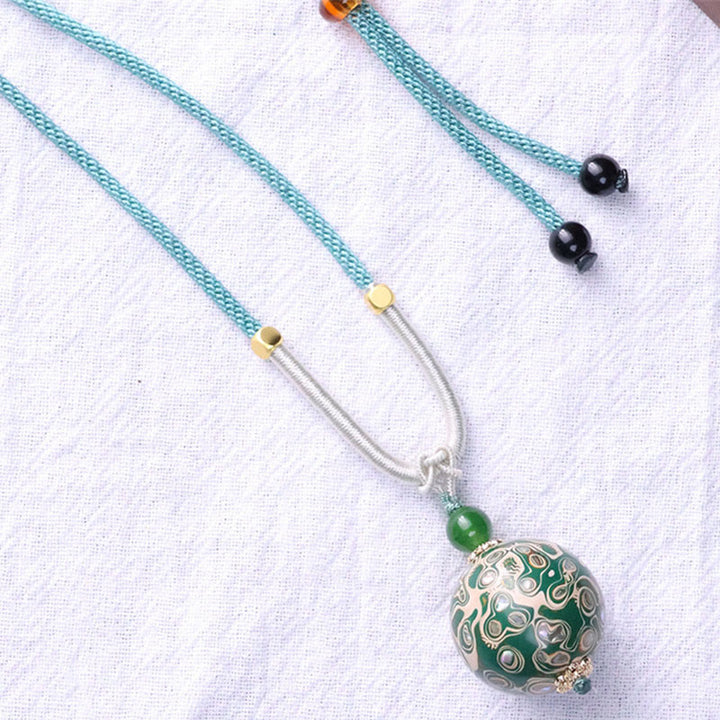 Buddha Stones Ebenholz Holz Bunte Lack Handwerk Perle Ruhe Halskette Anhänger - image 14